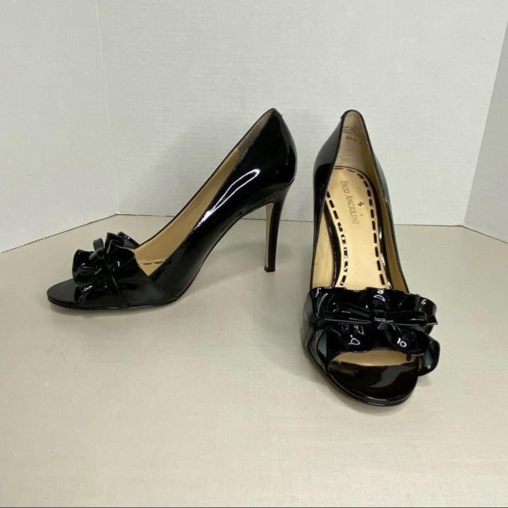 Enzo Angliolini - Black Patent Ruffle Detail Peep Toe - 8.5 - China - Picture 10 of 13